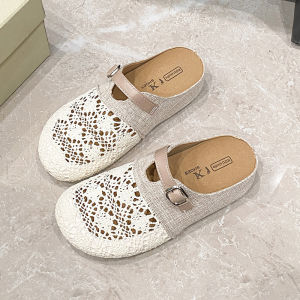 [Free Shipping] New Style Breathable Retro And Comfortable Slip-On Sandals For Summer 2026 Featuring A Non-Slip Sole And A Versatile Design With A Wedge Heel And A Closed-Toe Style