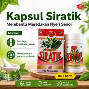 Kapsul Siratik Ath-Thoifah Original | Herbal untuk Menjaga Kesehatan Saluran Kemih | BPOM & Halal | 60 Kapsul | BPOM TR 223046281 | Herbal Alami | Aman Dikonsumsi | Halal & Berkualitas