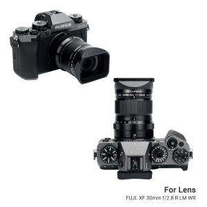 JJC Metal Lens Hood Shade for Fuji Fujifilm XF 30mm f/2.8 R LM WR Macro LensDoesn’t Affect Use Ф43mm Filter