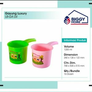 Gayung Air Mandi Murah Tebal / Gayung Gagang Bulat Plastik Anti Pecah merek biggy elecstor3