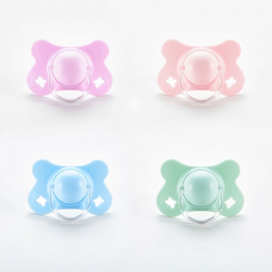 Baby for Butterfly Shape Flat Teat Silicone Sleep Pacifier Newborn Boys Girls Bite Chew Supplies Flat Round for Head