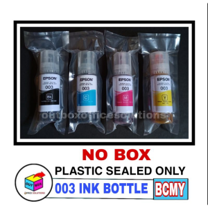Epson 003 Original Ink Bottles BLACK CMY FOR PRINTERL1110/L3110/L3116/L3150/L3156/L5190/L5196/L1210/L3210/L3216/L3250/L3256/L3260/L5290