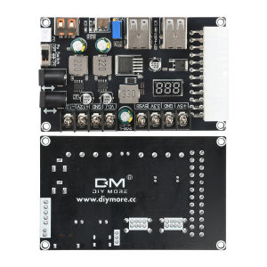 Diymore/24Pin บอร์ดอะแดปเตอร์เดสก์ทอปแชสซีโมดูลพลังงานยูเอสบีชาร์จไวปรับแรงดันไฟฟ้าได้ Type C