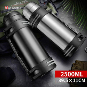 2500ml Tumbler for hot and cold Water Bottle Outdoor Stainless Steel Kettle Vacuum Double-Layer Thermos Mug Portable Car Travel Mug Sports Kettle Large Capacity With Rope
