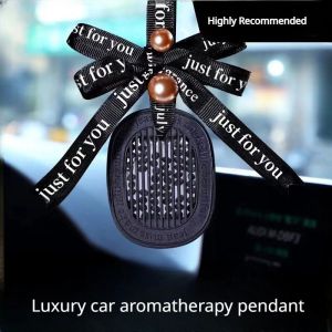 Car Fragrance Diffuser with Engish Pear Lime Basil Pomegranate and Wild Refil - Natural Scented Car Perfume Pendant