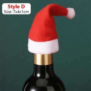 Red Green Snowflake Bottle Covers Christmas Elk Red Bottle Bags Cover Dinner Table Decor Xmas New Year Party Supplies