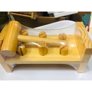 Đồ chơi đập chuột kèm đàn đa năng đồ chơi đập búa cọc đồ chơi đập búa 3 bi gỗ rèn kĩ năng thể chất cho bé