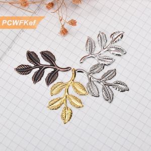 【PCWFKef】 30 đầu nối dây đeo lá cái/bộ hạt charm kim loại tự làm đồ trang sức