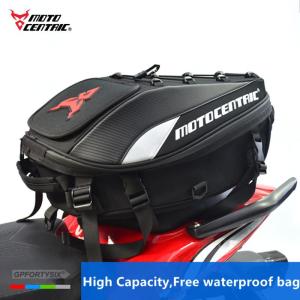 Motorcycle Tail Bag Waterproof 20L-30L – Expandable with Anti-Theft Straps & Lockable Zippers for Rainy Season/Commute/Travel