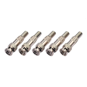 BNCQ9 Male Video Connectors Quick Install For Security Systems With Tool Less Design And Metal Construction