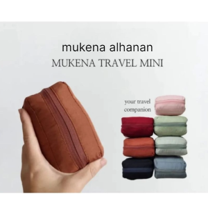 (gratis sajadah )mukena mini traveling 2in1 mikro premium polos bisa bayar di tempat
