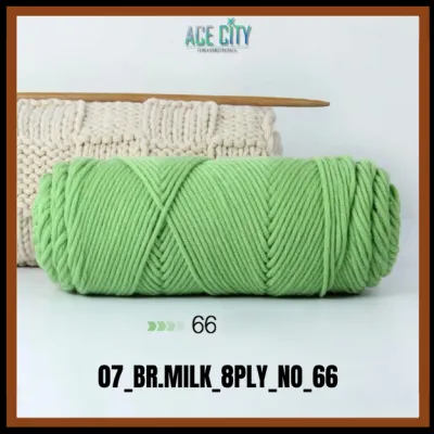 Benang Rajut Katun Sutra Susu 8Ply Besar / Katun Susu Import Big 8ply (100gram) Part 2