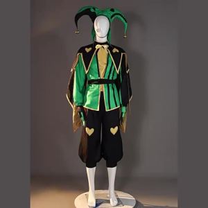 The Freak Circus Cosplay Costume - Pierrot Harlequin & Colombina Ticket Taker Halloween Roleplay Outfit for Conventions & Parties