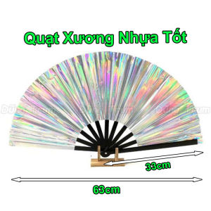Quạt Múa Quạt Võ KungFu Vải Phản Quang Xương Tre Cao Cấp Dày Mịn