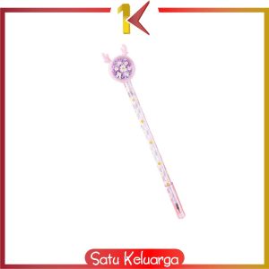 SK-A90 Pulpen Gel Bunny 0.5mm Pena Gel Pastel Alat Tulis Karakter / Pena Daisy Pena Kupu Payet Glite