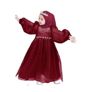 Gamis anak perempuan Lala 2-11thn / gamis pesta anak perempuan / gamis anak 2 tahun