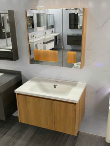 LHệ FREESHIP Tủ gương lavabo phòng tắm nhựa PVC vân gỗ đặc lõi cao cấp siêu bền đẹp - CT11 - Bảo hành 10 năm