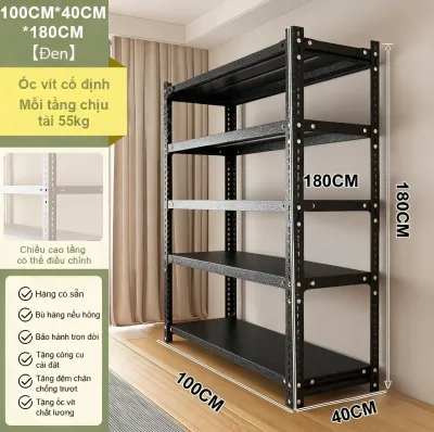 Kệ 100%sắt v lỗ đựng đồ Chống thấm nước và chống gỉ Kệ để đồ Mỗi lớp có thể chịu được 50kg Kệ sắt 5 tầng Cao Cấp