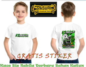 Kaos Anak Bismania NABILA Terbaru Kaos Telolet Bahan Katun.