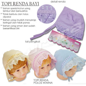 2Pcs Lebih MurahTopi Bayi Perempuan Renda Okiyo Model Kupluk Newborn-Aurora Store(COD)