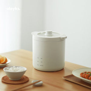 【Updated with steamer】【Xiaomi Olayks】Japanese Mini Rice Cooker Smart Home Personal Multi-Function Fast Rice Soup Cooking Portable Detachable Ceramic Glaze Liner Rice Cooker Mini Soup Pot 1.2L