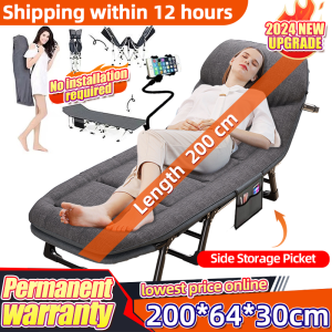 🔥KL Ready Stock🔥Upgrade 200cm  Kerusi Malas/Lazy Chair/Katil Lipat Camping Katil Single Bed Folding Portable Bed With Mattress Foldable Camping Bed Chair Relaxing Chair Recling Chair 2In1 Zero Gravity Katil Lipat Mudah Alih Kerusi Lipat Camping 折叠床 懒人椅