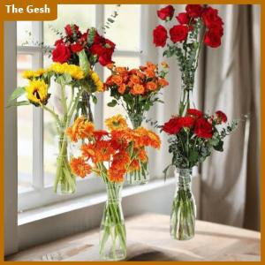[The Gesh] Nordic Transparent Plastic Vase Flower Arrangement Container Creative Hydroponic Plant Flower Vases Home Living Room Desk Decor