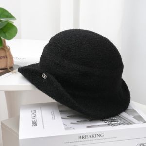 LIVELYN Hỗn hợp len Mũ beret Màu sắc đồng nhất Cạnh cuộn Mũ Fedora Thời Trang Phong cách retro Mùa đông ấm áp Mũ cao bồi Anh