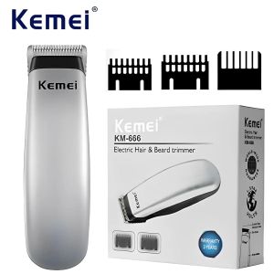 Kemei KM-666 Mini Hair Trimmer Portable Hair Clipper Barber Razor for Men Hair Cutting Machine Replaceable Battery