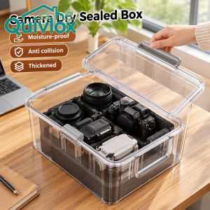 Quivlox Camera Moistureproof Storage Box Sealed Mildewproof Dry Box For Photographic Gear Lens With Liner