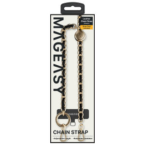 MAGEASY Classic Leather Chain Strap + Lanyard card