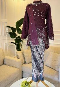 Promo Setelan kebaya anak Asila payet bahan Brokat Sleyer Terbaru-Civic fashion