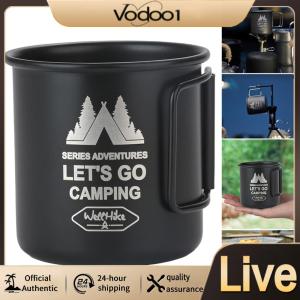 300ML พับจับตั้งแคมป์น้ำถ้วยอลูมิเนียมชาเบียร์กาแฟถ้วยกลางแจ้งแบบพกพาตั้งแคมป์ถ้วย