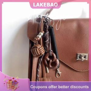 【LAKEBAO】 Kiềm bánh mì Keychain bện dây túi Mặt dây chuyền Keyring sáng tạo thời trang mặt dây chuyền đơn giản tất cả phù hợp với túi trang trí phụ kiện