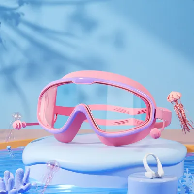 Kids Swimming Goggles Waterproof and Anti Fog HD Diving Goggles Boys Girls Transparent Swim Goggles