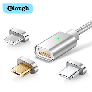 3in1 Elough Magnetic Cable 2.4A Fast Charging Magnet Charger Type C Micro Cable For iPhone Xiaomi Redmi Huawei Mobile Phone USB Cord