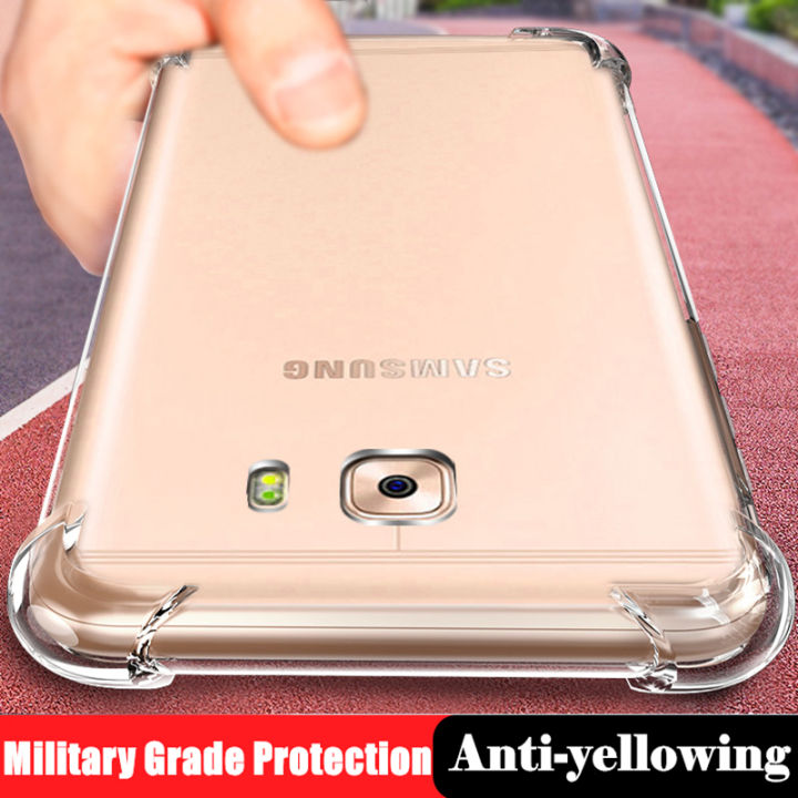 【Military Grade Protection】For Samsung Galaxy C7 C7 Pro Flexible Soft  Silicon Rubber Reinforced Protective CP Case Liquid Crystal Anti-yellowing 