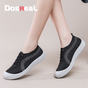 DOSREAL Womens Sneakers Korean Style Slip on Breathable Shoes Fashion Casual Walking Shoes for Ladies Sport Mesh Shoes