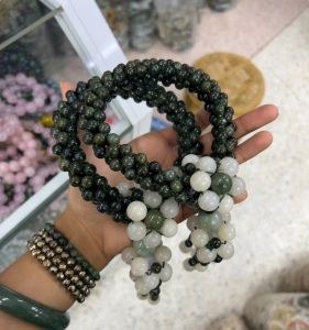 แกะสลัก พวงมาลัยหยกเจไดต์ งานถักแฮนด์เมด พิเศษ