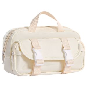 VMCTRD Flip Cover Design Pencil Case Handheld Portable Stationery Pouch Large Capacity Pen Bag Gift
