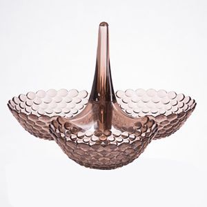 Quivlox Transparent Multi-Layer Acrylic Fruit Tray European-Style Anti-Deform Stackable Dried Fruit Tray Exquisite Table Tray