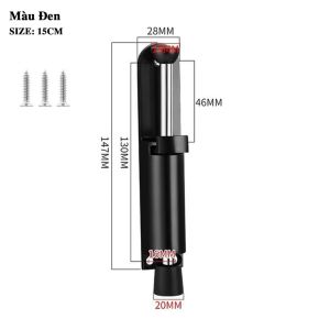 Chốt chặn cửa chống va đập 2 chiều thông minh không cần khoan giữ cửa ra vào an toàn cho bé màu đồng hợp kim