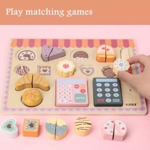 BB-STORE 🌟 พร้อมส่ง ร้านขายของ 🥨 ของเล่นไม้ Montessori ของเล่นเด็กกระดานหั่น บทบาทสมมติ