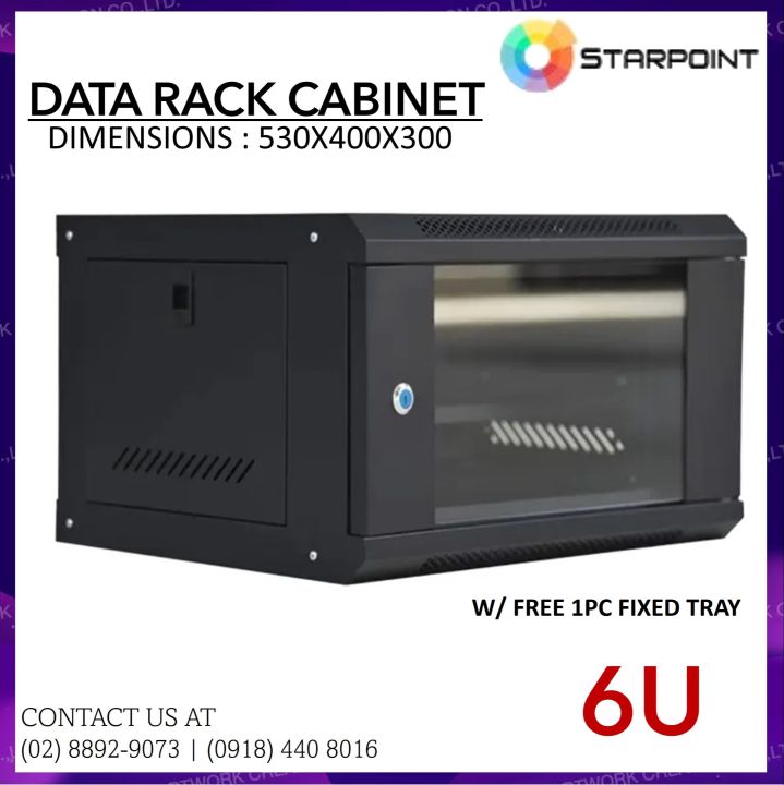 Data Rack Cabinet 6U W/ Free Fixed Tray I Server Rack Data Rack I Data ...
