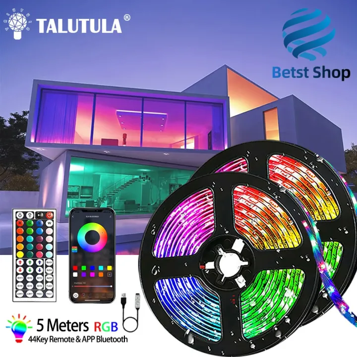 Kit Bande LED RGB 5050 5m + Télécommande 44T + Alimentation 12V - Installation Facile