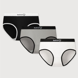 VeryMall 3/6/9/12pcs Women Underwear Panties Good Quality Adult Black White Grey Pure Cotton Panties for Girls Fashion panty