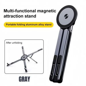 Multi‑angle Metal Phone Laptop Stand with Silicone Anti‑slip Pad Portable Holder Suitable for Multiple Daily Scenarios