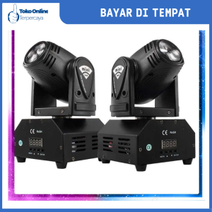 COD JKT SHEHDS Lampu Sorot Panggung Spotlight RGB Moving Head DMX 10W DM512 / lampu sorot panggung jarak jauh sensor suara warna warni mini konser putar bergerak tembak disko lighting paket lighting panggung lengkap mini komplit lampu panggung sorot