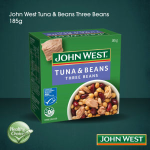 John West Tuna & Beans Roast Capsicum & Three Beans Sweet Corn Red Kidney Beans & Chilli Diet Food Canned Tuna 185g