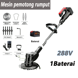 Mesin Potong Rumput 1090V/588V/288V Baterai Mesin Pemotong Rumput Tanpa Kabel Cordless Lawn Mower Grass Trimmer Taman Alat Potong Rumput Listrik